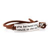 Image of Bracelet "She Believed She Could So She Did", Inspirational Bangle, Perfect Gift for Her