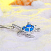 Image of Blue Opal Sea Turtle Pendant Necklace