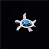 Image of Blue Opal Sea Turtle Pendant Necklace