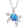 Image of Blue Opal Sea Turtle Pendant Necklace