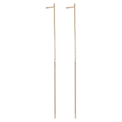 DOUBLE STICK CHAINED EARRINGS