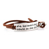 Image of Bracelet "She Believed She Could So She Did", Inspirational Bangle, Perfect Gift for Her
