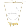 Image of VINTAGE WORLD MAP NECKLACE