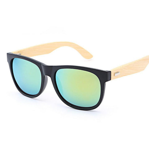 Bamboo Wooden Mirror Sunglasses