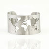 Image of World Map Travel Cuff Bracelet Stainless Steel