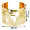 Image of World Map Travel Cuff Bracelet Stainless Steel