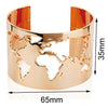 Image of World Map Travel Cuff Bracelet Stainless Steel