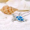 Image of Blue Opal Sea Turtle Pendant Necklace