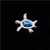 Image of Blue Opal Sea Turtle Pendant Necklace